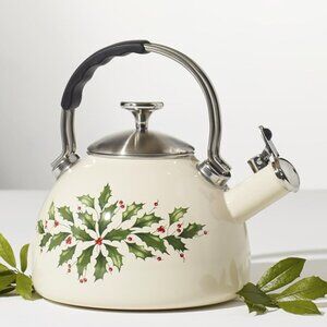 NEW Lenox Christmas Holly Theme Kettle